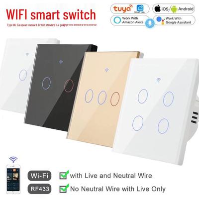 Tuya WiFi Smart Touch Wall Switch for Alexa & Google Voice Control