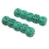 20Pcs 16mm Rounded Corner Dice 6 Sided Game Dice Set for Table Board Games Math Games Green Black
