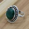 Green Malachite  925 Sterling Silver Women Ring, Natural Green Malachite Oxidized Ring Jewelry