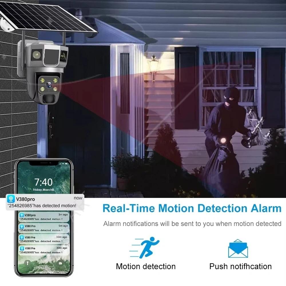 WIFI/4G Solar Surveillance Camera – AOV HD Night Vision, Waterproof Video Recorder