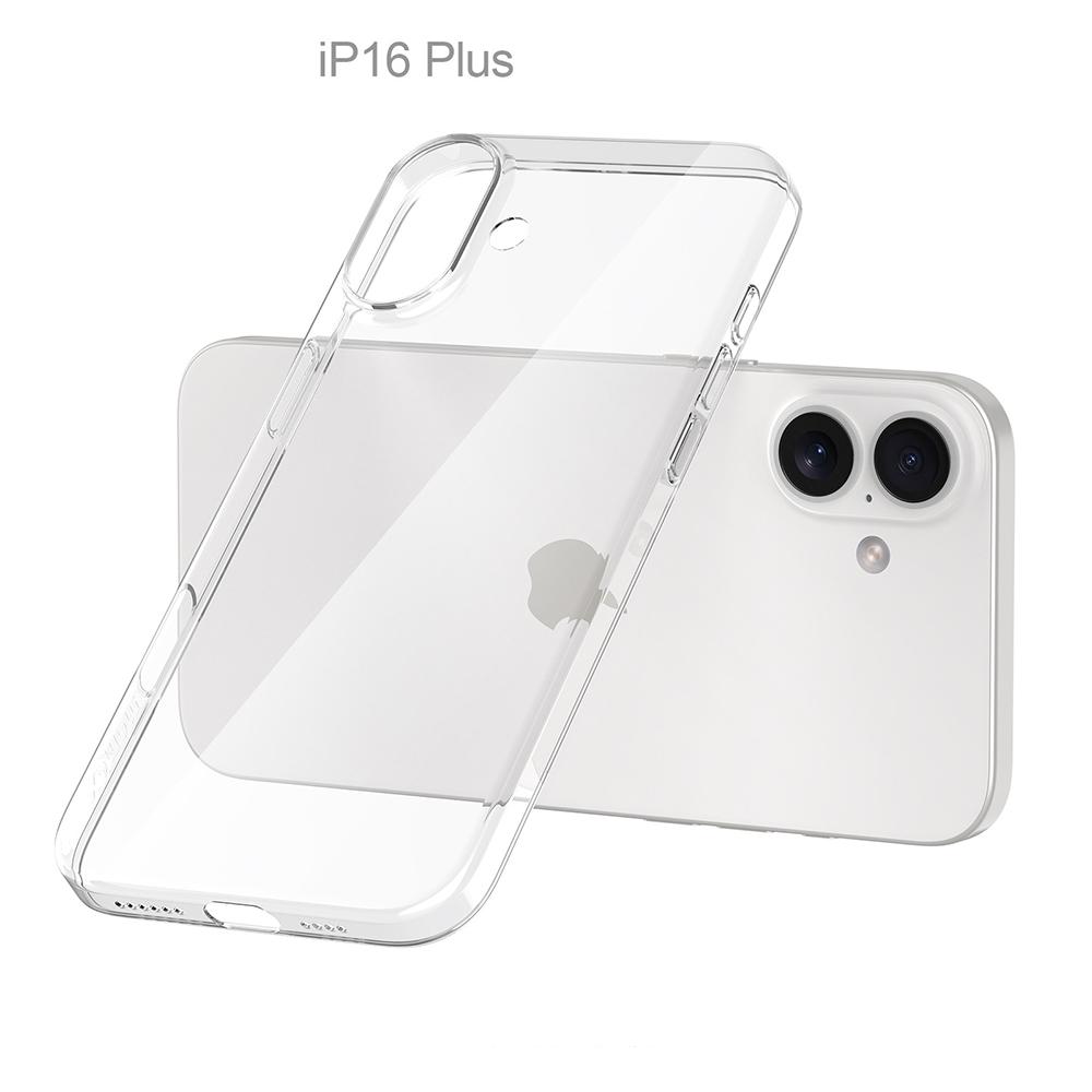 Ultra Thin Clear Silicone Phone Case for iphone 16 Plus 11 12 13 14 15 16 Pro Max 16e Transparent Shockproof Phone Cover Fundas