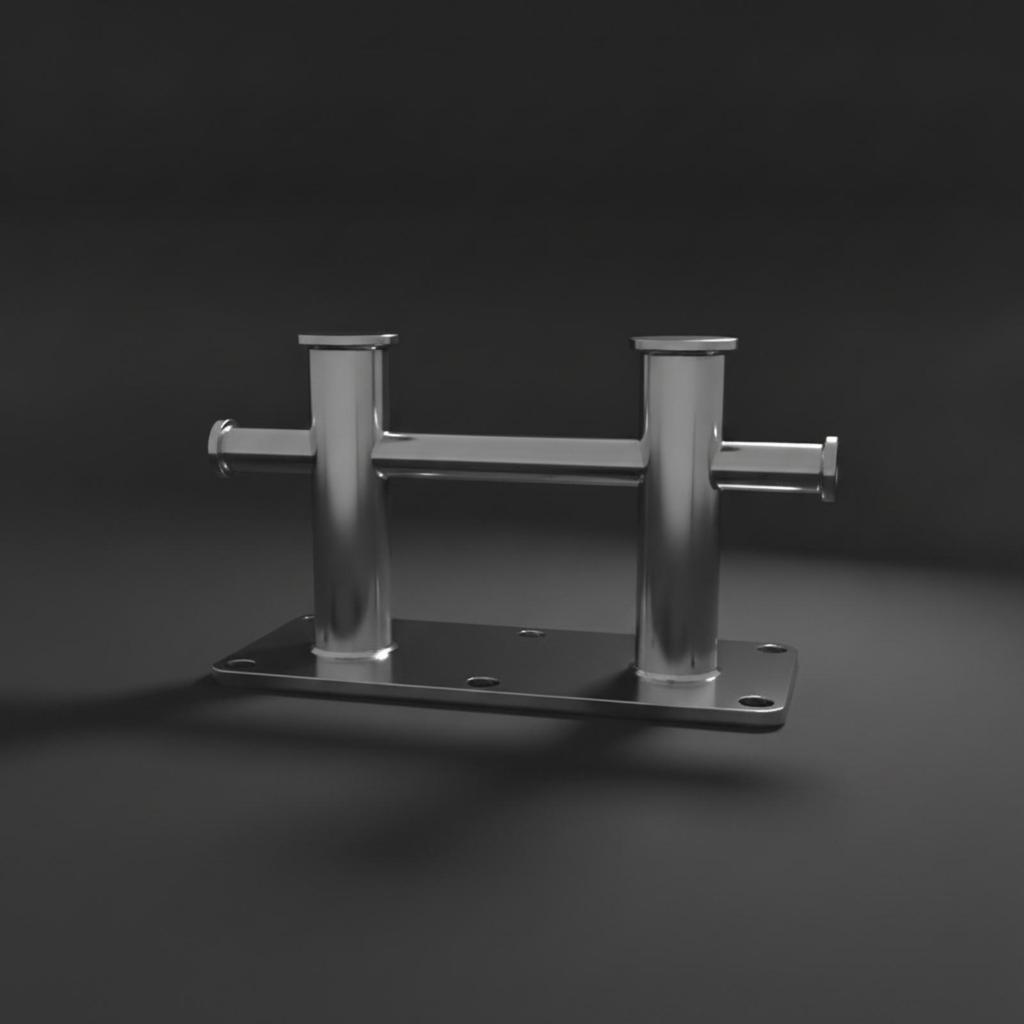 Double Cross Bollard Stainless Steel Hardware Heavy-Duty for Pier, Boat Owners
