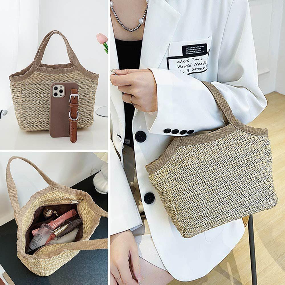 

Повседневная большая сумка Летние тканые сумки-ведра Соломенные сумки Сумка на плечо Сумки