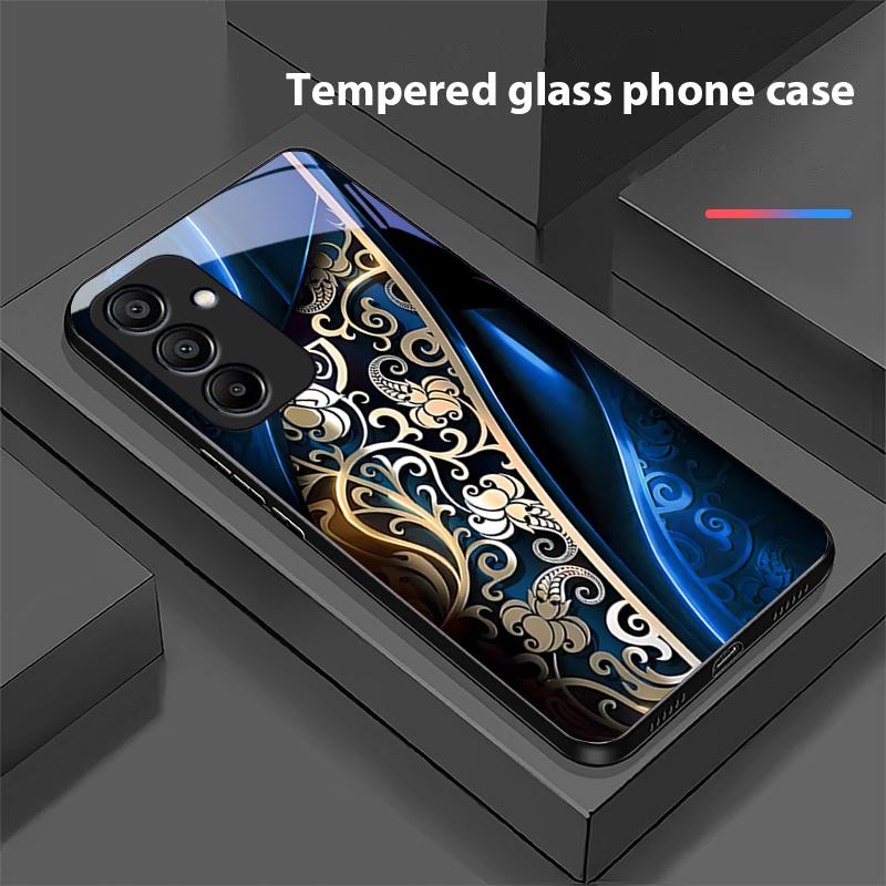 Jinmai Czerwono-Fioletowy Dla Samsung Galaxy A15 5G 54 4G 51 50 24 35 90 71 12 51 53 52S 80 22 34 Czarny Obudowa na Telefon z Hartowanego Szkła