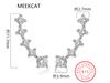 Real D Color Moissanite Diamond Earrings 925 Silver Sparkling Smile Stud Earrings for Women Fine Jewelry Party Gift