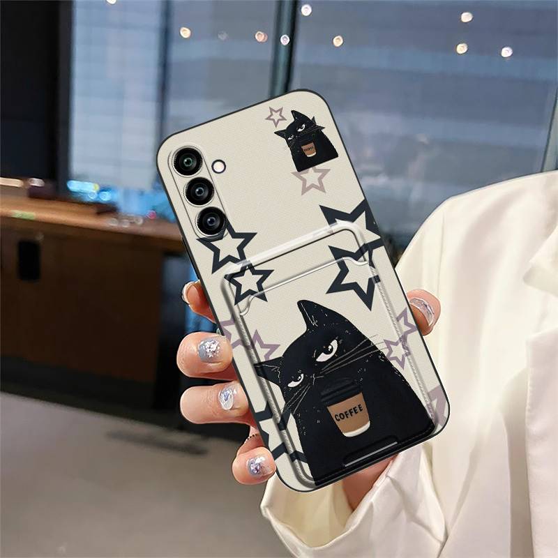 Card Sleeve Cover Phone Case For Samsung Galaxy A25 5G/SM-A256E/B/U Fashion Design Dirt-resistant Cute Card Slot Durable