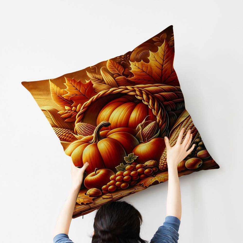 Autumn Harvest Festival Fall Leaf Pillowcases Home Bedding Decorative Pillow Cover Wedding Super Soft Pillow Case