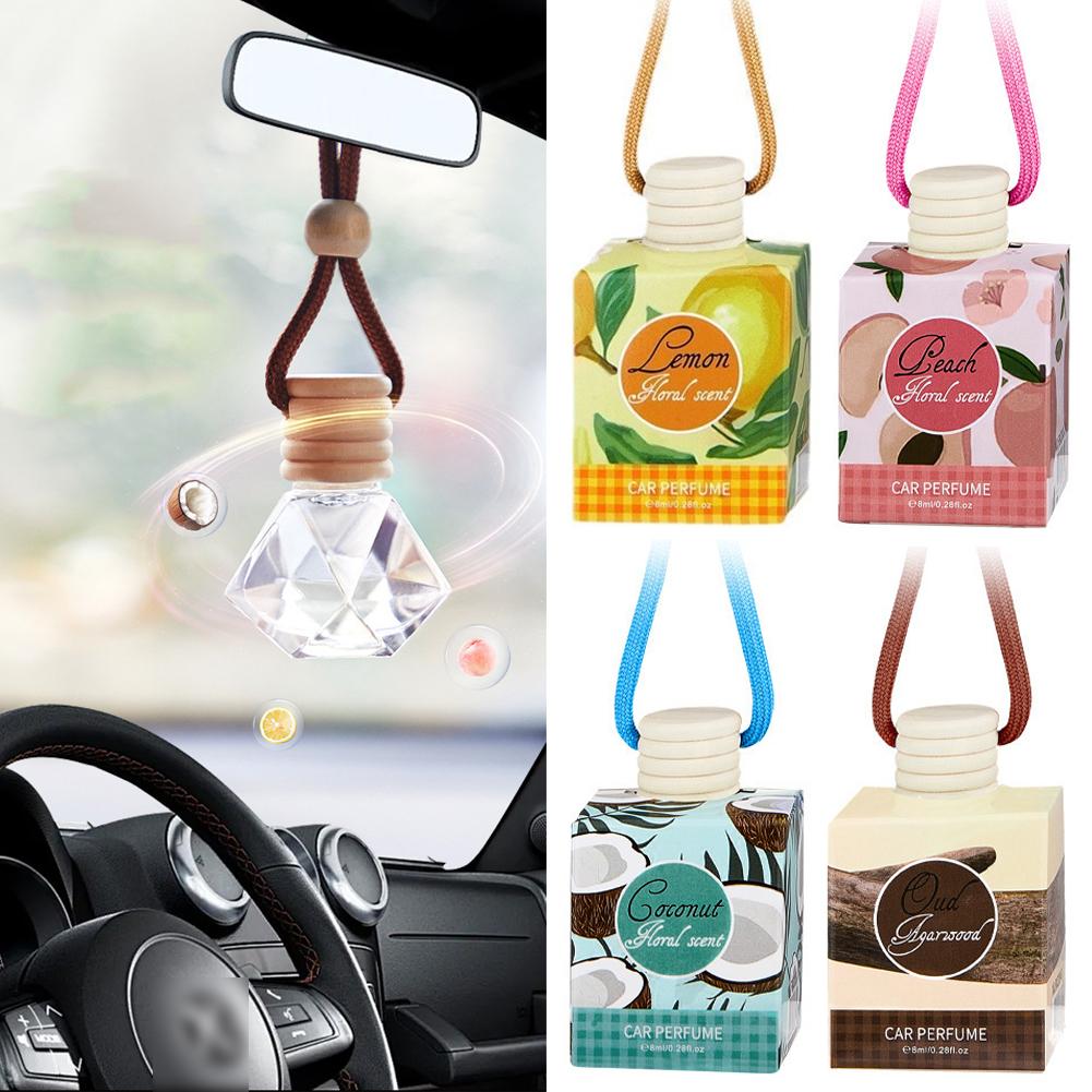 Long Lasting Fragrance Suitable Car Hanging Air Freshener Bottle for Car Home Office Bathroom Bedroom Car Interior Aromatherapy