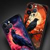 Black Raven Phone Case Cover for iPhone 17 16 15 14 13 12 11 Pro Max 17 Air Plus Shockproof Soft TPU Shell Fundas Capa Coque Bag