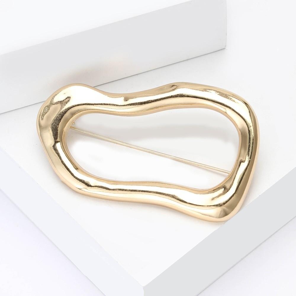 Geometrische Broschen in Silberfarbe Vergoldete Anstecknadeln Neue unregelmäßige Broschen Schmuckzubehör