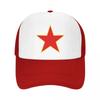 Individuelle Klassische Sozialistische Föderative Republik Jugoslawien Stern Baseballkappe Damen Unisex Verstellbar Jugoslawische Flagge Trucker-Kappe Sport Snapback Trucker-Kappe