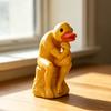 Thinking Duck Statue, Funny Duck Thinker Figurine, Little Duck Resin Sculpture for Dining Room, Office Desk Decor