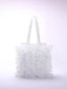 Lace Tote Bag For Women With Frills And Tassels Soft Shoulder Purse For Daily Use