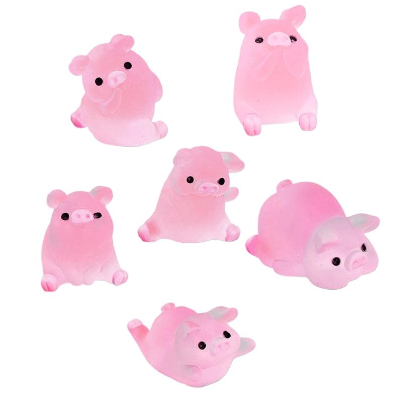 Creative Cartoon Figure Duck Model Decoration Cute Little Pigs Car Center Console Dashboard Ornament Decors