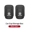 T30Emblems Car Door Water Cup Holder Back Seat Drink Rack Leather Storage Box For Volkswagen VW Jetta Golf Beetle CC EOS GTI MK2 MK