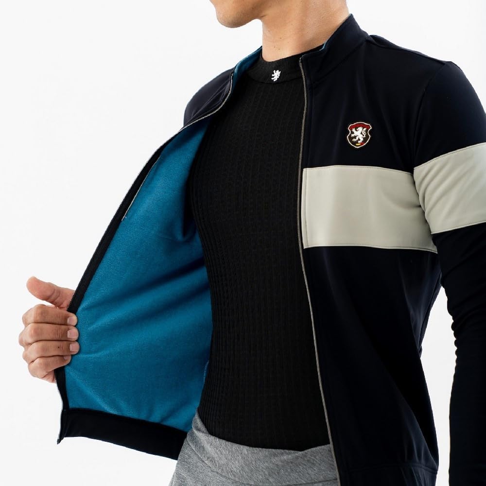 Kapelmuur Cycling Jersey, Long Sleeve, Autumn/Winter, Made in Japan, 10°C-15°C, Thermal Jersey, Two-Tone, Fleece-Lined, Black, Size XS