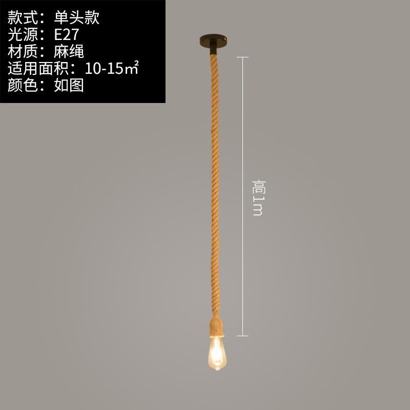 Vintage Hemp Rope Pendant Lights Retro Loft Industrial Hanging Lamp for Living Dining Room Kitchen Edison Lamp Home Light