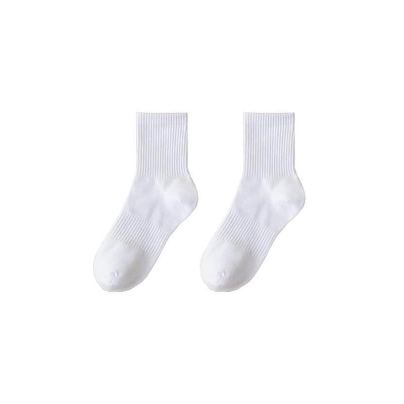 

Men s Solid Color Cotton Over-the-Knee Socks, Medium Thickness, Long and Versatile for Spring/Summer. One Size (38-44) белый