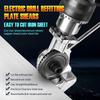 Electric Drill Plate Cutter Double Headed Metal Sheet Cutter Sharp Precise Cutting Plate Punch Electric Drill Plate Cutter for Copper