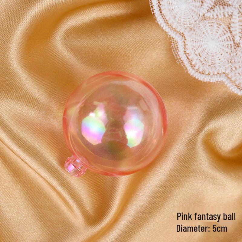 50 Iridescent Bubble Ball Cake Decorations - Colorful and Transparent Birthday Ornaments