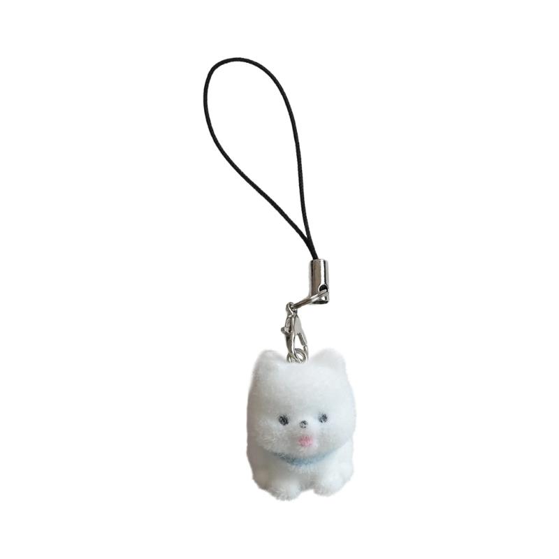 Resin 3D Dog Design Phone Charm Keychain Decoration Accessory With Realistic Texture For Pets Lovers