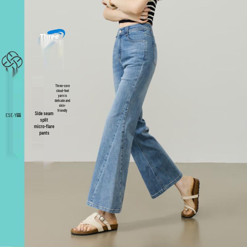 ESE-Y Women s Slim Fit Micro-Flared Jeans 30