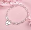 Luxury 925 sterling silver 8-inch 26 letter heart-shaped bracelet for women's fashionable wedding accessories