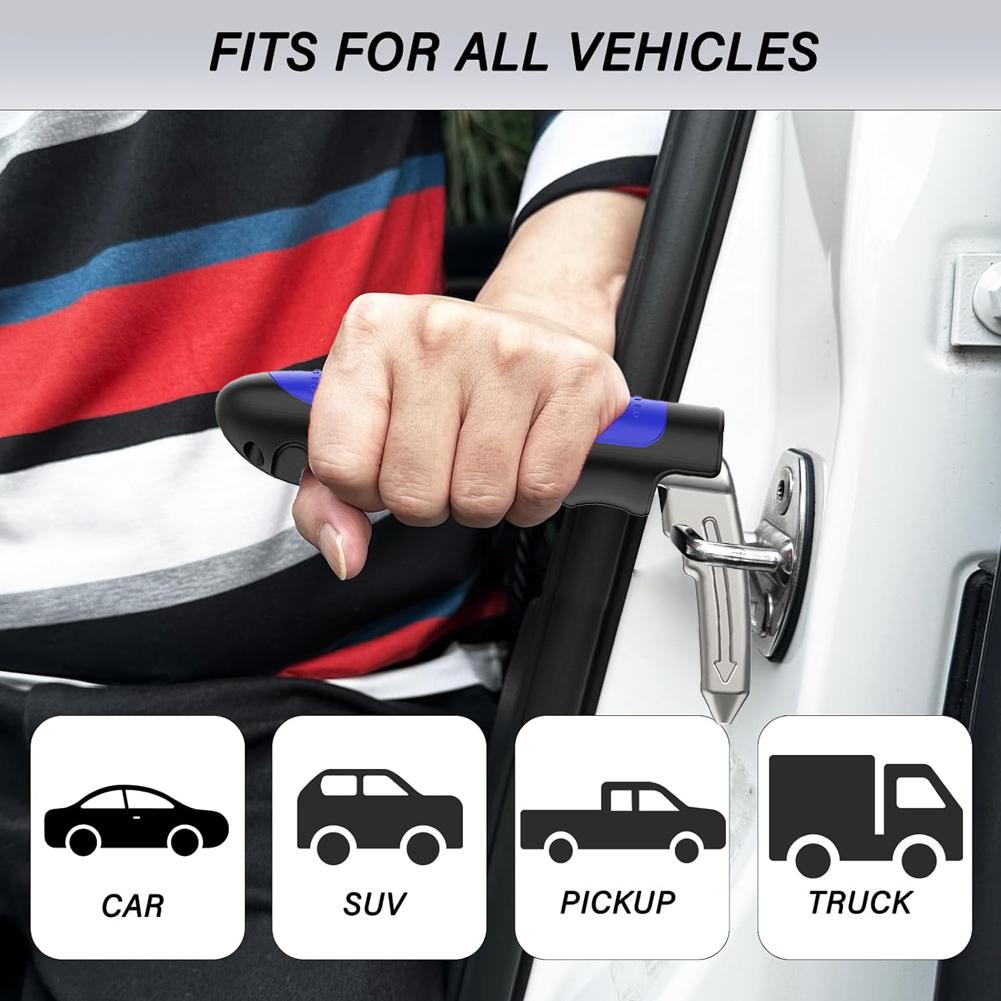 Maniglia di Assistenza per Portiera Auto 2 in 1 Maniglia di Supporto Multifunzione per Veicoli Rompivetro Martello di Sicurezza Antiscivolo per Anziani Disabili