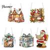 Easy to Hang Xmas Tree Ornaments Christmas Hanging Pendant with Chain, Lightweight Winter Wall Decor, Double-sided Indoor Festive Decorations Acrylic