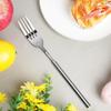 Lystaii Stainless Steel Telescopic Fork Extendable Dinner Fruit Dessert Long Handle Long Stainless Steel Retractable Fork Sturdy