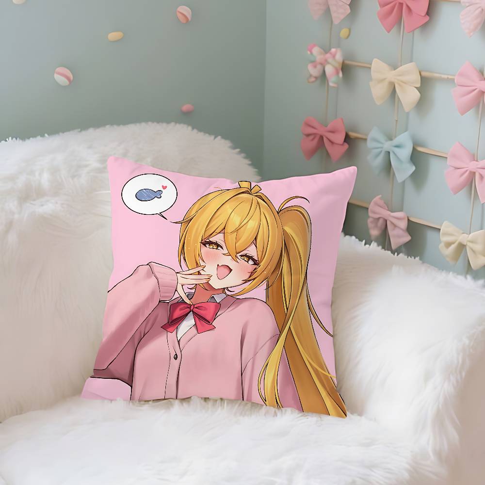 Cute AAkita Neru Kawaii Case Plush Fabric Soft Pillowcase Double Sided Print Cushion Cover Household Gifts