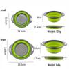 Round Collapsible Colander & Telescopic Fruit Basket with Handle - Vegetable Washing Gadget