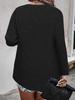 2025 Spring/Autumn Plus Size Women's Long Sleeve V-neck Zipper T-shirt