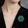 Spilla ghirlanda di cristallo retrò europea e americana nuova da donna atmosferica versatile corsage design di nicchia spilla accessori per abito