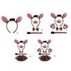 Pig Costume Set Pig Ears Tail Bowtie Tutus Animal Fancy Costume Kit Accessories