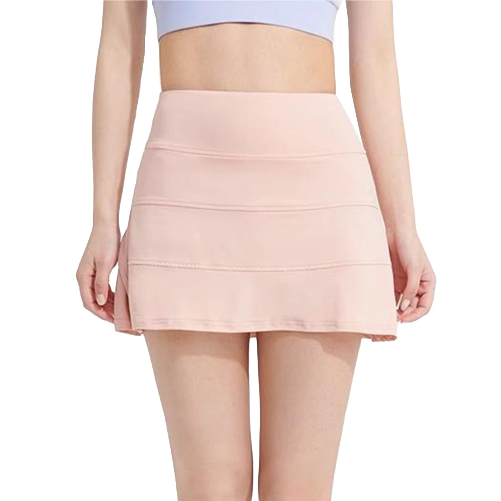 

MORGEN SKY Mini Skirt with Inner Cheerleading Gym Sports YQ001 Women s A-Line Pants, Costume, Clothes, Cheerleading, Festival, Tennis, Golf, Gym, розовый