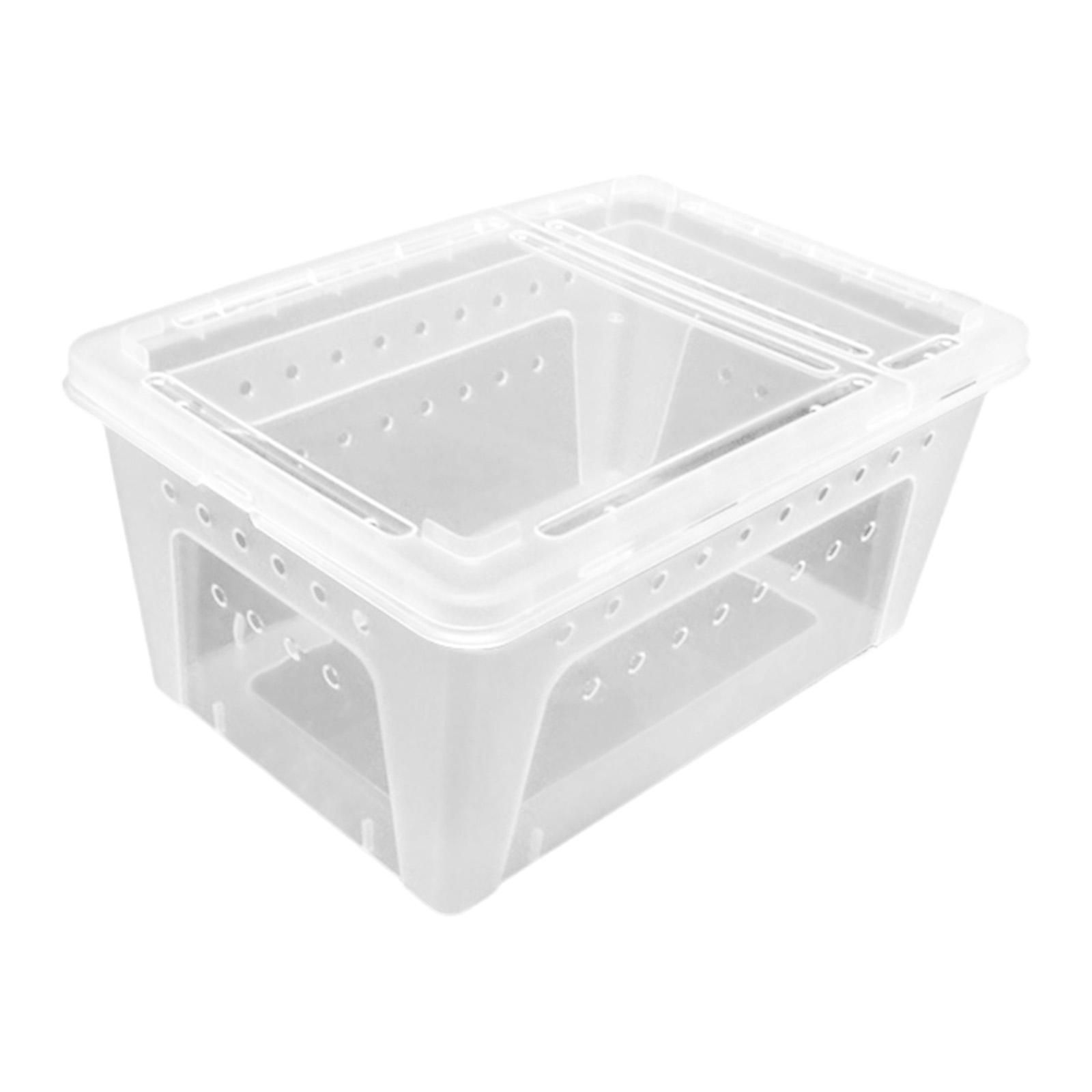 

Reptile Terrarium Convenient Ventilation Sturdy Reptiles Cage Enclosure Reptile Breeding Box for Frog Amphibians Cricket Spiders чистий