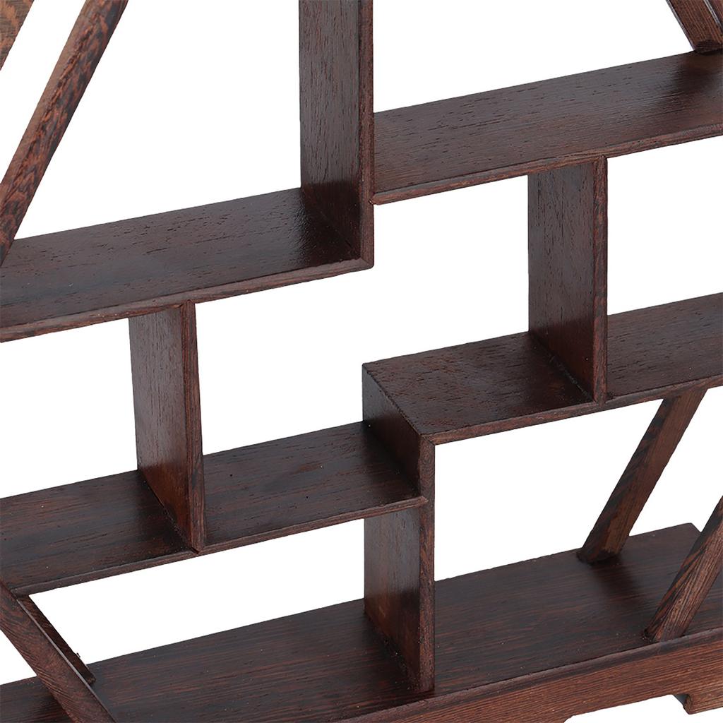 Home Carving Crafts Rack Antique Display Rack Flower Pot Rack Desk Decoration (Hexagonal)