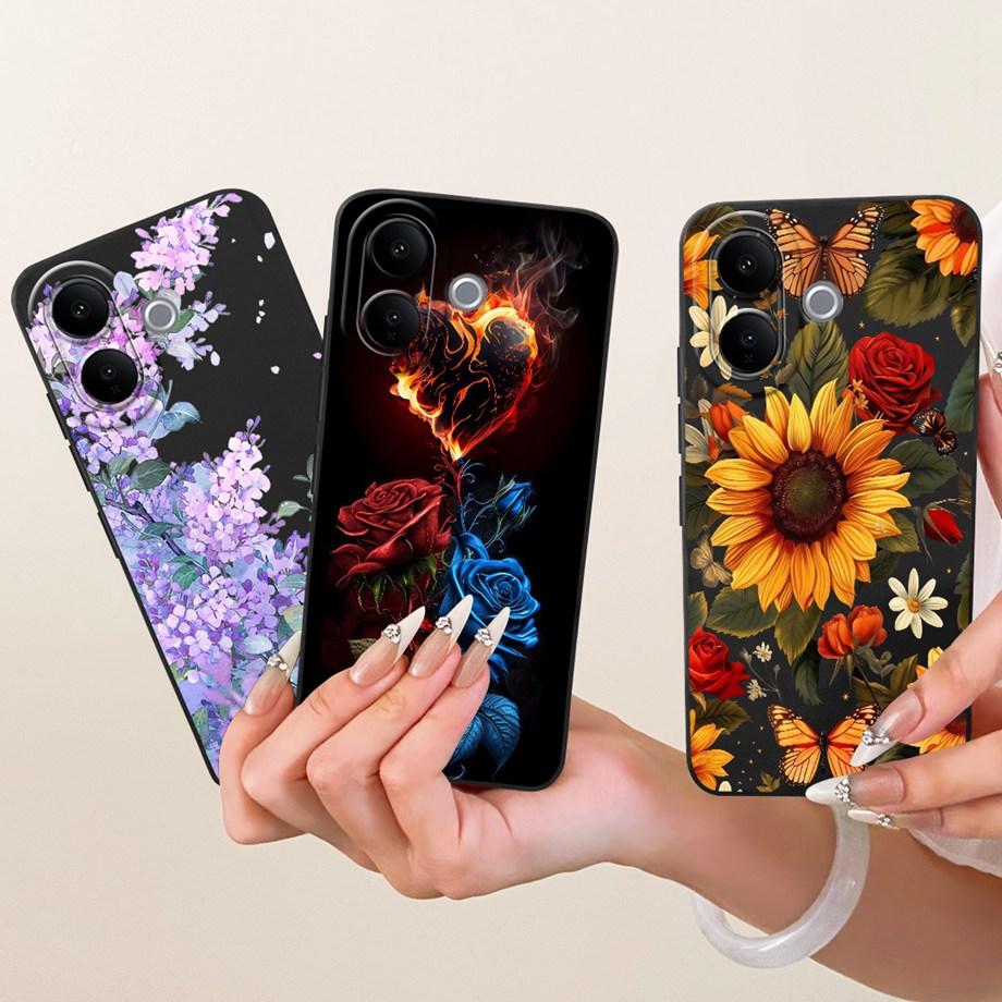 Floral Daisy Sunflower Fundas For Vivo V60 Lite V60 5G Phone Case Vivo V2530 V2511 Cover Liquid Silicone Soft Shockproof Bumper