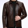 Autumn and Winter Men's Genuine Leather Jackets, Men's Jackets, Middle-aged Business Sheepskin Short Velvet Jackets, Dad Clothes