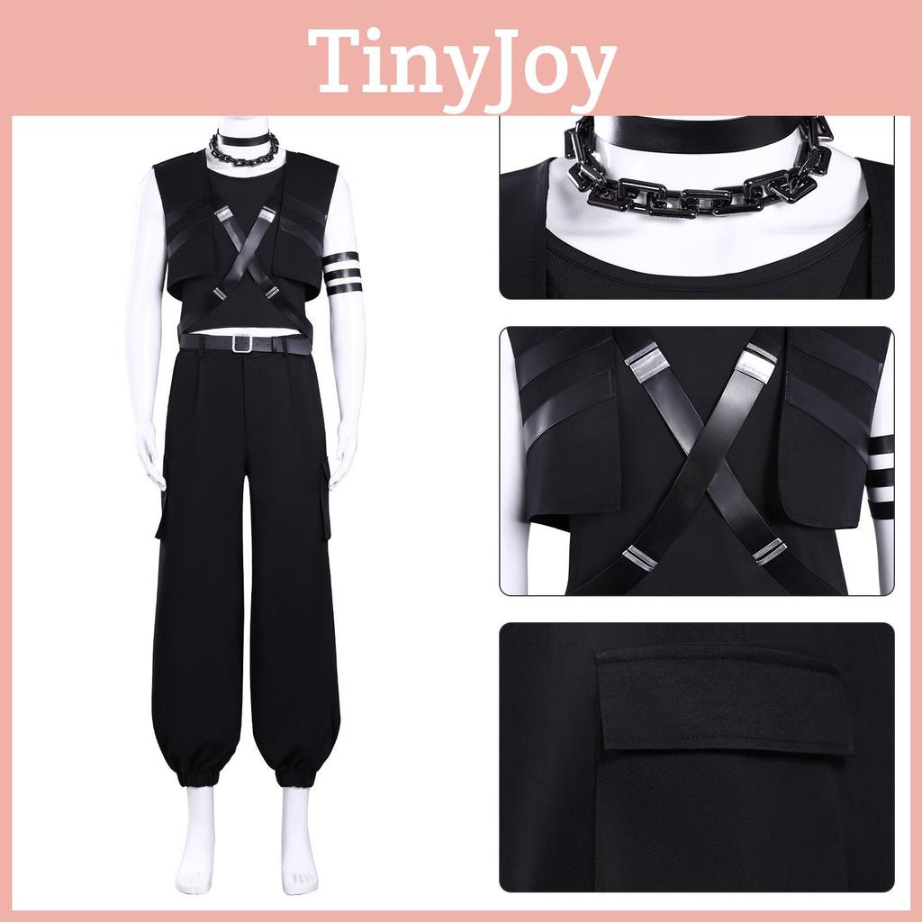 Tamons B Side Kai Rintaro Black Cosplay Attire With Comfortable Polyester Material For Halloween Cosplayers