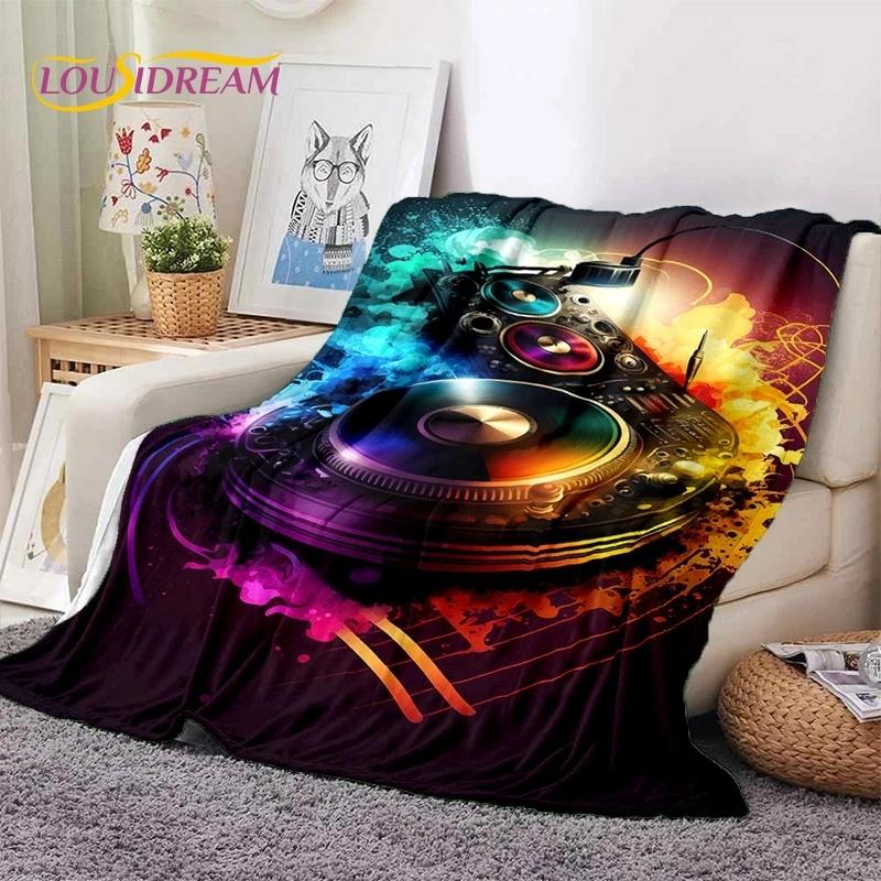 3D Vinyl Record Music DJ Screen Tape Soft Blankets,Keep Warm Throw Blanket Comfortable Blanket for Picnic Beds Sofa Home Bedroom