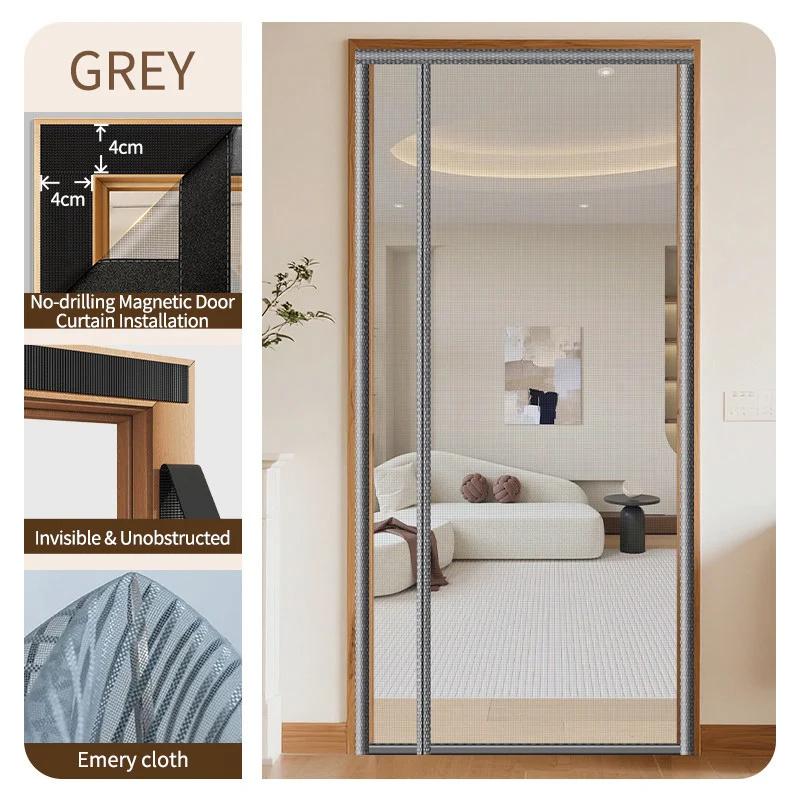 Mesh Mosquito Proof Door Screen Curtains Summer Magnetic Mosquito Net Cover Insect-Proof Automatic Closing Door Screen