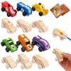 12/8 Stück Holz DIY Auto Spielzeug Unfertige Autos Bemalbare Rennautos Spielzeug DIY Bastelarbeiten für Schüler Holzbearbeitung Kindergeburtstagsparty Mädchen