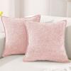 Large Size Thickened Chenille Throw Pillow Cover Removable Washable Solid Color Sofa Square Waist Cushion Case Home Decoration