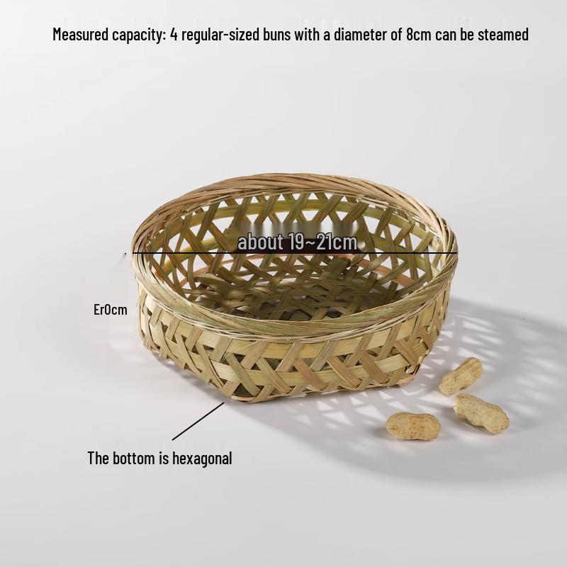 Bambus-Dämpfer: Handgefertigtes Tablett, Obstschale, Abtropfkorb und Hohlkorb