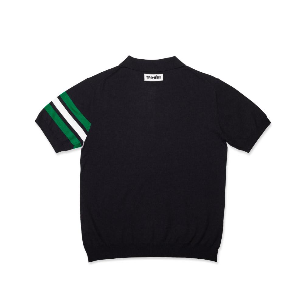 TRIMERE Signature Line Short Sleeve Polo Knit Woman Black