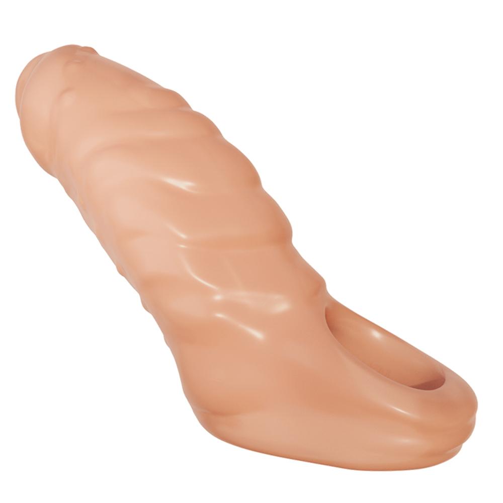 Penis Sleeve Enlargement Extender Male Condom Delay Ejaculation Cock Ring Trainer Enlarger Sex Toys for Men Dick Enlargemen