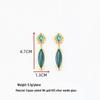 Qingdao Jewelry Elegant Emerald Green Teardrop Tassel Earrings - New Chinese Ethnic Style for Women