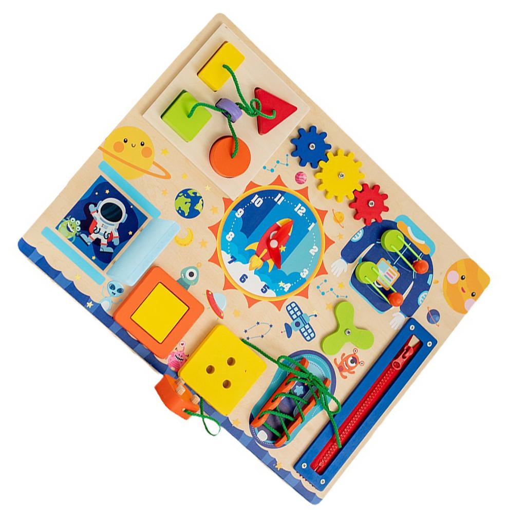 Child S Potential Engaging Busy Board For Toddlers Childs Potential Baby Busy Board
